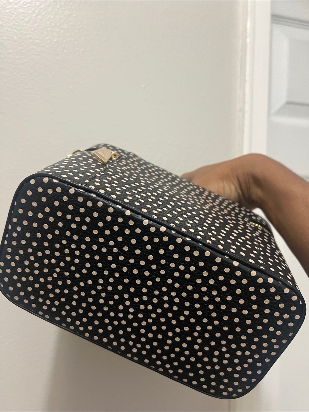 Coach Black with Cream Polka Dot Vanity Case - Picture 4 of 9